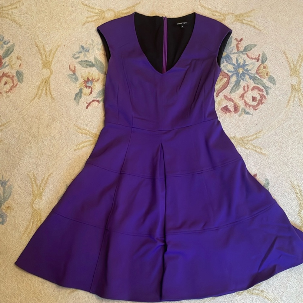 Purple fit and flare nanette lepore dress